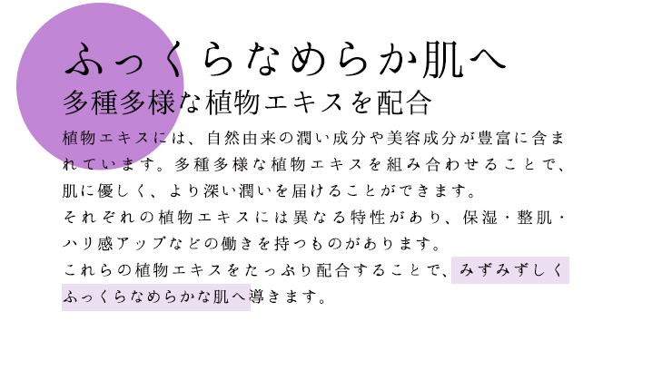 ふっくらなめらか成分