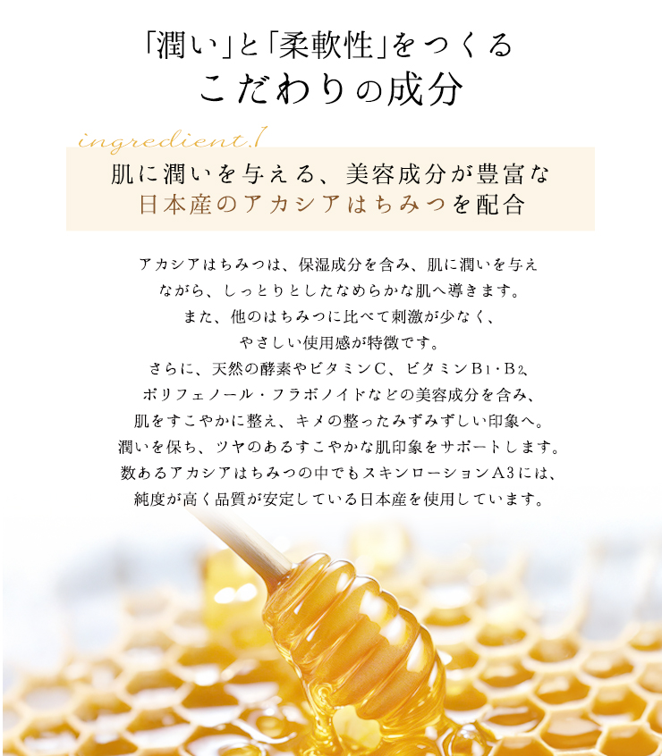 こだわり成分アカシアはちみつ